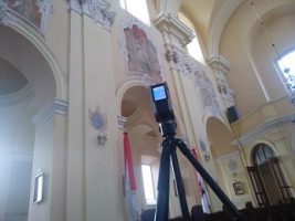 Laser scanning of a Catholic church